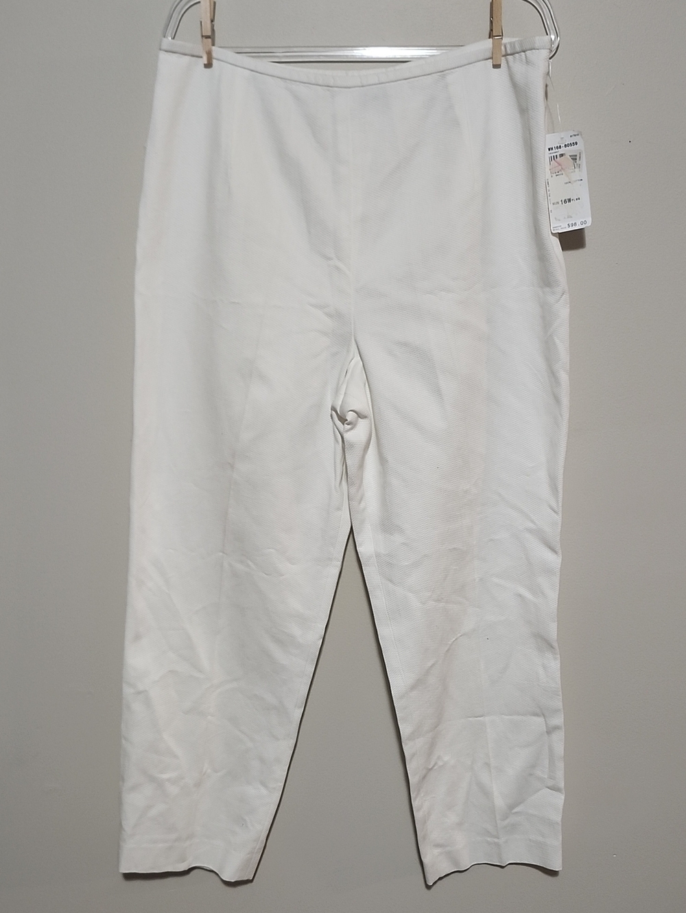 NWT Pendleton White Straight Leg Pant Resort Neutral Cotton Lighrweight Vacation